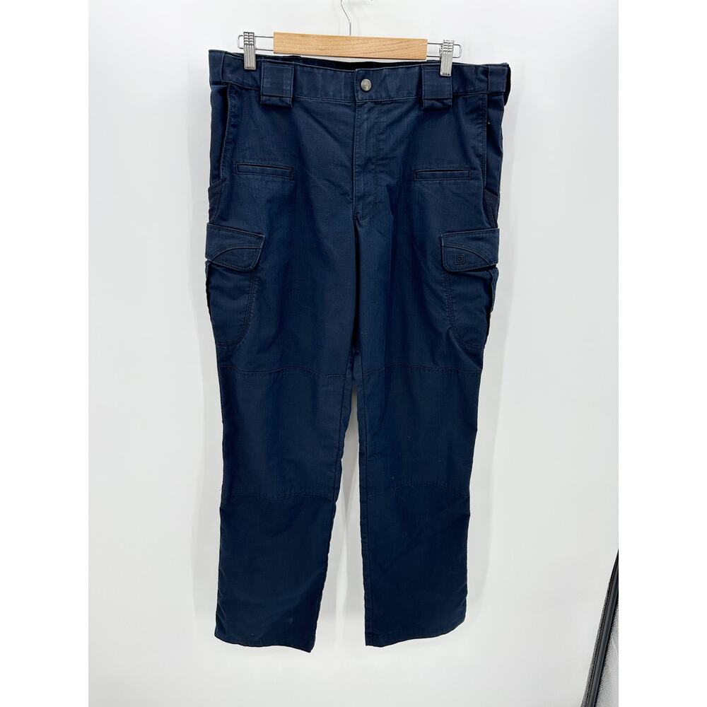 5.11 Tactical Blue Ripstop Pants Cargo Work Outdoors Mechanical Mens 36x34*‎